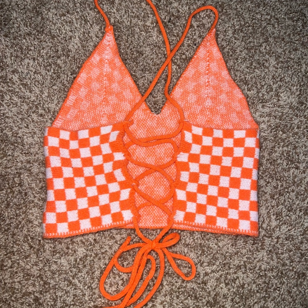 SHEIN, orange, knitted, size small - Picture 2 of 3